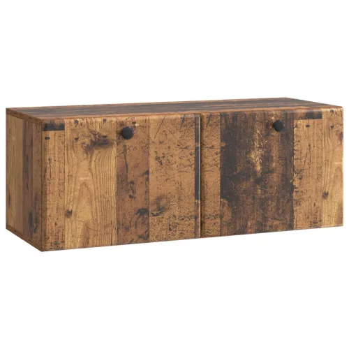 vidaXL Fali TV szekrény Antik Fa 78,5 x 31 x 30 cm Szerelt Fa