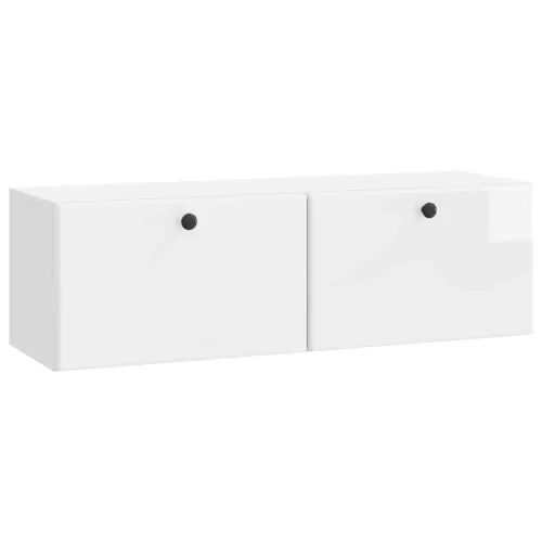 vidaXL Fali TV szekrény Magasfényű Fehér 98 x 31 x 30 cm Szerelt Fa