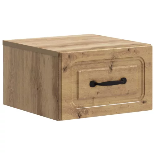 vidaXL Fali éjjeli szekrény fiókkal Kézműves Tölgy 34,5 x 33 x 20 cm