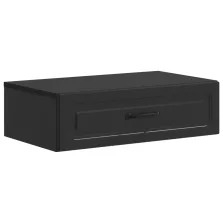 vidaXL Fali oldaltábla Fekete 59 x 34,5 x 17 cm Szerelt Fa