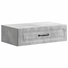   vidaXL Fali oldaltábla Betonszürke 59 x 34,5 x 17 cm Szerelt Fa