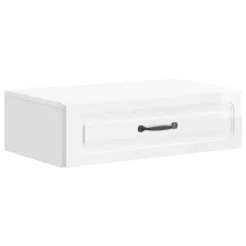   vidaXL Fali oldaltábla Magasfényű Fehér 59 x 34,5 x 17 cm Szerelt Fa