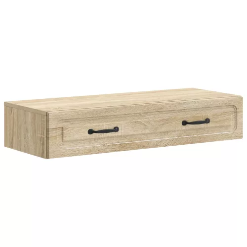 vidaXL Fali oldaltábla Sonoma Tölgy 87,5 x 34,5 x 17 cm Szerelt Fa