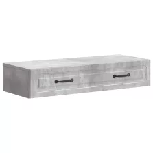   vidaXL Fali oldaltábla Betonszürke 87,5 x 34,5 x 17 cm Szerelt Fa