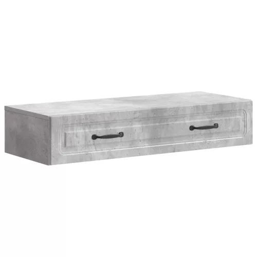 vidaXL Fali oldaltábla Betonszürke 87,5 x 34,5 x 17 cm Szerelt Fa