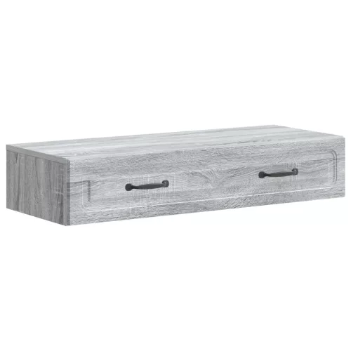 vidaXL Fali oldaltábla Szürke Sonoma 87,5 x 34,5 x 17 cm Szerelt Fa