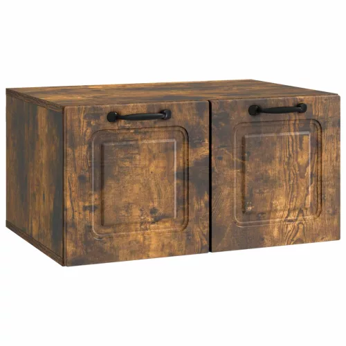 vidaXL Fali TV szekrény Füstös Tölgy 59,5 x 41 x 30 cm Szerelt Fa