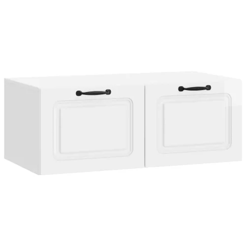 vidaXL Fali TV szekrény Magasfényű Fehér 78,5 x 41 x 30 cm Szerelt Fa