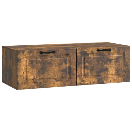 vidaXL Fali TV szekrény Füstös Tölgy 98 x 41 x 30 cm Szerelt Fa