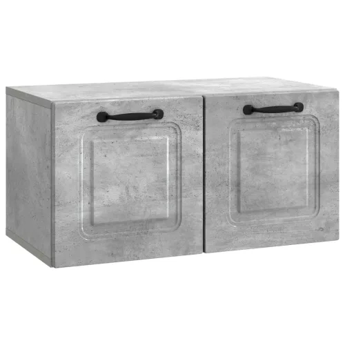 vidaXL Fali TV szekrény Betonszürke 59,5 x 31 x 30 cm Szerelt Fa