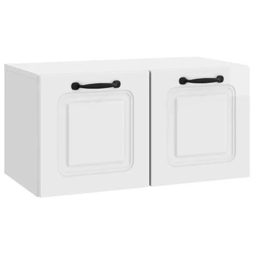 vidaXL Fali TV szekrény Magasfényű Fehér 59,5 x 31 x 30 cm Szerelt Fa