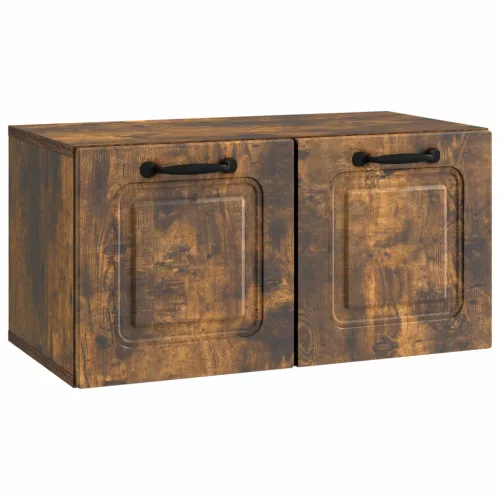 vidaXL Fali TV szekrény Füstös Tölgy 59,5 x 31 x 30 cm Szerelt Fa