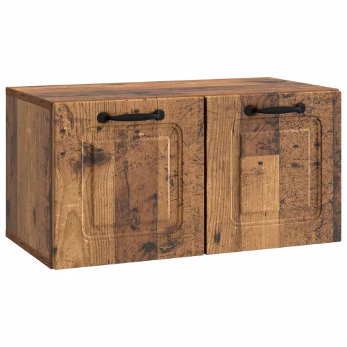 vidaXL Fali TV szekrény Antik Fa 59,5 x 31 x 30 cm Szerelt Fa