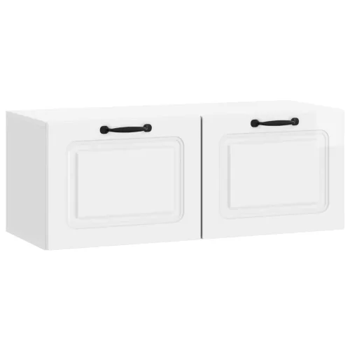 vidaXL Fali TV szekrény Magasfényű Fehér 78,5 x 31 x 30 cm Szerelt Fa