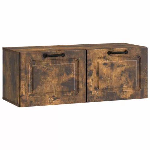 vidaXL Fali TV szekrény Füstös Tölgy 78,5 x 31 x 30 cm Szerelt Fa