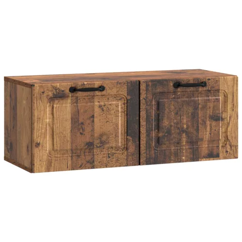 vidaXL Fali TV szekrény Antik Fa 78,5 x 31 x 30 cm Szerelt Fa