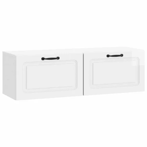 vidaXL Fali TV szekrény Magasfényű Fehér 98 x 31 x 30 cm Szerelt Fa