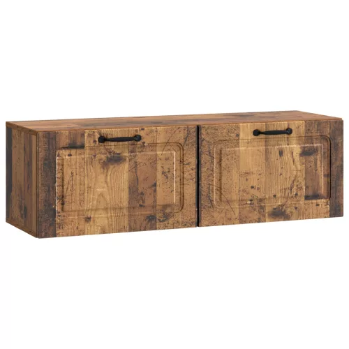 vidaXL Fali TV szekrény Antik Fa 98 x 31 x 30 cm Szerelt Fa