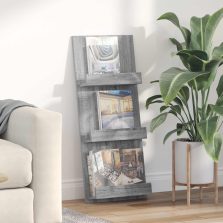   vidaXL Magazin állvány Szürke Sonoma 43 x 11 x 102 cm Faanyag