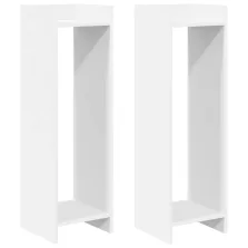   vidaXL Növényállvány 2 pcs Fehér 30 x 30 x 100 cm Mérnöki fa