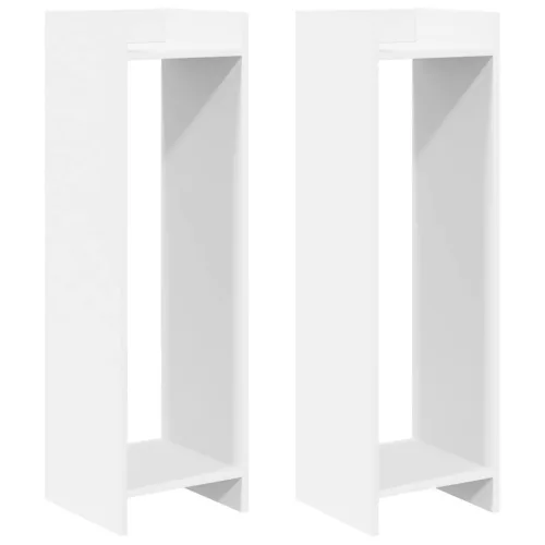 vidaXL Növényállvány 2 pcs Fehér 30 x 30 x 100 cm Mérnöki fa
