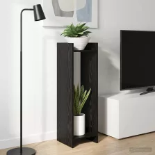   vidaXL Növényállvány 2 pcs Fekete Tölgy 30 x 30 x 100 cm Mérnöki fa