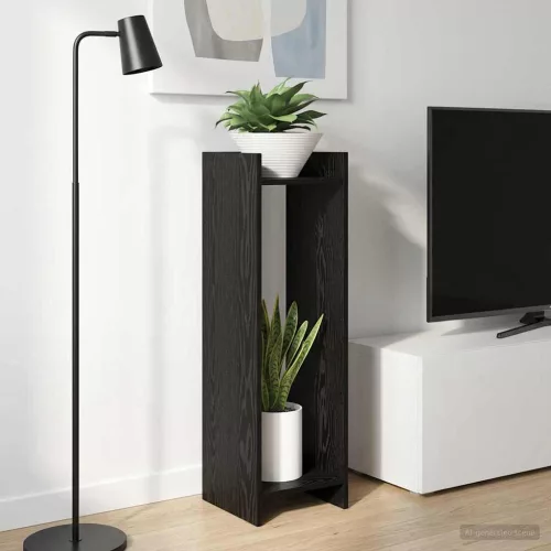 vidaXL Növényállvány 2 pcs Fekete Tölgy 30 x 30 x 100 cm Mérnöki fa