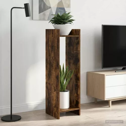 vidaXL Növényállvány 2 pcs Füstölt Tölgy 30 x 30 x 100 cm Mérnöki fa