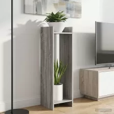   vidaXL Növényállvány Szürke Sonoma 30 x 30 x 100 cm Mérnöki fa