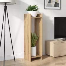   vidaXL Növényállvány 2 pcs Kézműves Tölgy 30 x 30 x 100 cm Mérnöki fa