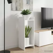   vidaXL Növényállvány polcokkal Fehér 30 x 30 x 80 cm Mérnöki fa