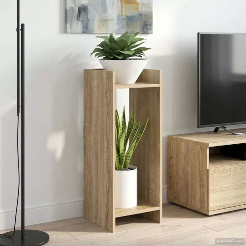 vidaXL Növényállvány 2 pcs Sonoma tölgy 30 x 30 x 80 cm Mérnöki fa