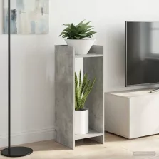   vidaXL Növényállvány 2 pcs Beton Szürke 30 x 30 x 80 cm Mérnöki fa