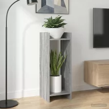   vidaXL Növényállvány 2 pcs Szürke Sonoma 30 x 30 x 80 cm Mérnöki fa