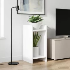   vidaXL Növényállvány polcokkal Fehér 30 x 30 x 60 cm Mérnöki fa