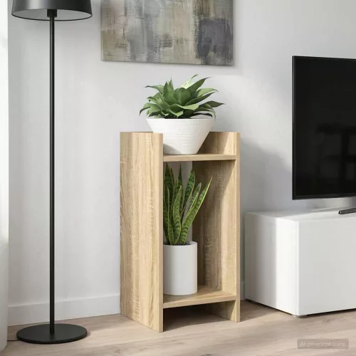 vidaXL Növényállvány polcokkal Sonoma tölgy 30 x 30 x 60 cm Mérnöki fa