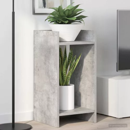 vidaXL Növényállvány polcokkal Beton Szürke 30 x 30 x 60 cm Mérnöki fa