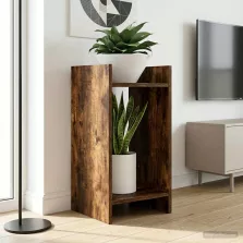   vidaXL Növényállvány 2 pcs Füstölt Tölgy 30 x 30 x 60 cm Mérnöki fa