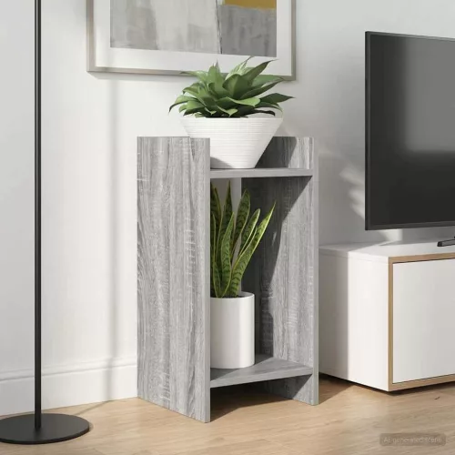 vidaXL Növényállvány 2 pcs Szürke Sonoma 30 x 30 x 60 cm Mérnöki fa