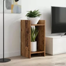   vidaXL Növényállvány polcokkal Öreg fa 30 x 30 x 60 cm Mérnöki fa