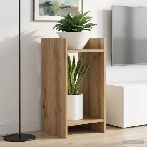 vidaXL Növényállvány Kézműves Tölgy 30 x 30 x 60 cm Mérnöki fa