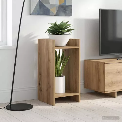 vidaXL Növényállvány 2 pcs Kézműves Tölgy 30 x 30 x 60 cm Mérnöki fa