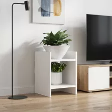   vidaXL Növényállvány polcokkal Fehér 30 x 30 x 40 cm Mérnöki fa