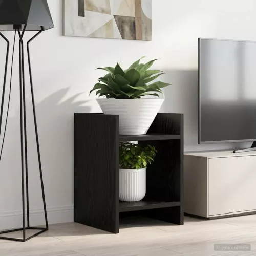 vidaXL Növényállvány 2 pcs Fekete Tölgy 30 x 30 x 40 cm Mérnöki fa