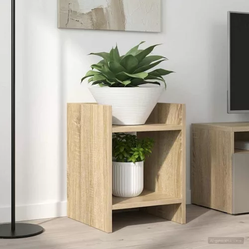 vidaXL Növényállvány 2 pcs Sonoma tölgy 30 x 30 x 40 cm Mérnöki fa