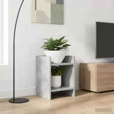   vidaXL Növényállvány polcokkal Beton Szürke 30 x 30 x 40 cm Mérnöki fa