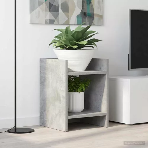vidaXL Növényállvány 2 pcs Beton Szürke 30 x 30 x 40 cm Mérnöki fa