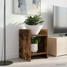   vidaXL Növényállvány Füstölt Tölgy 30 x 30 x 40 cm Mérnöki fa