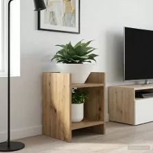   vidaXL Növényállvány 2 pcs Kézműves Tölgy 30 x 30 x 40 cm Mérnöki fa