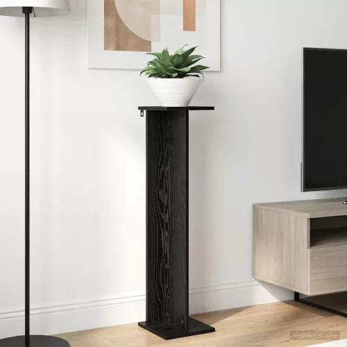 vidaXL Növényállvány 2 pcs Fekete Tölgy 25 x 25,5 x 100,5 cm